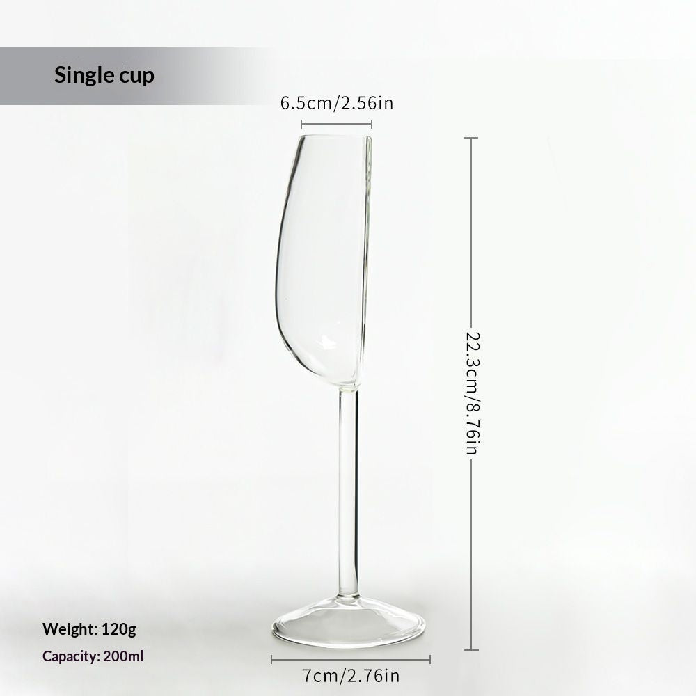 Half Glass Illusion Wine Goblet